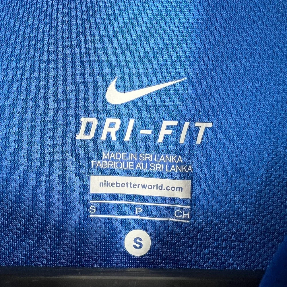 Nike Pullover Wool Shirt Mens Small Blue‎ Long Sleeve 1/4 Zip Running Workout